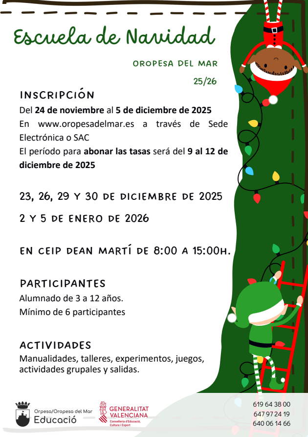 Escuela de Navidad 2025-2026